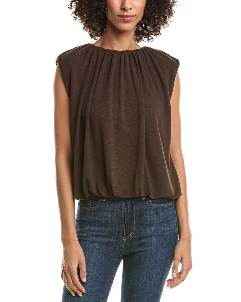 Michael Stars Cindy Bubble Top Brown