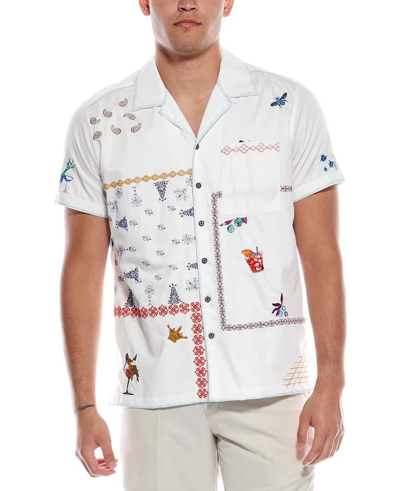 Robert Graham Fortuna Classic Fit Woven Shirt White