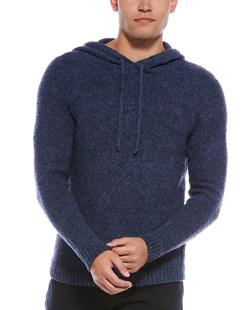 Autumn Cashmere Italian Boucle Hoodie Blue