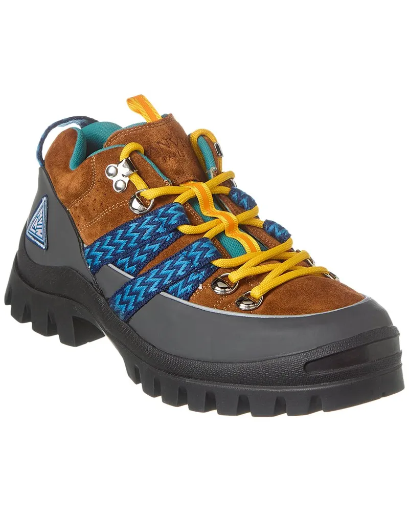Lanvin Suede Hiking Boot Brown