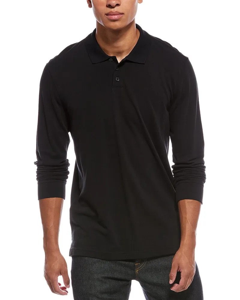 7 for all mankind Pique Polo Shirt Black