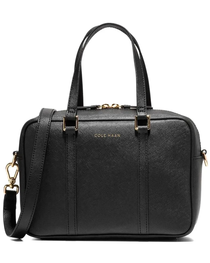 COLE HAAN Go Anywhere Leather Satchel Black