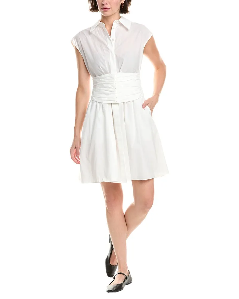 Rebecca Taylor Collared Mini Dress White