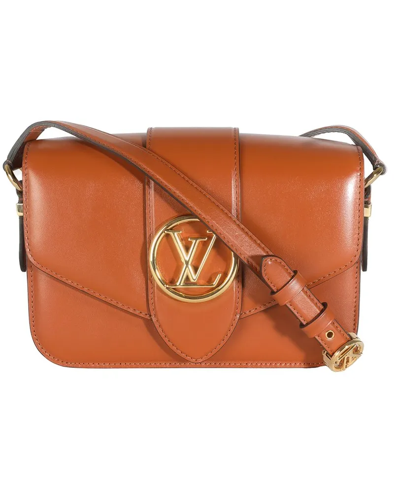 Louis Vuitton Brown Leather LV Pont 9 (Authentic Pre-Loved Nocolor