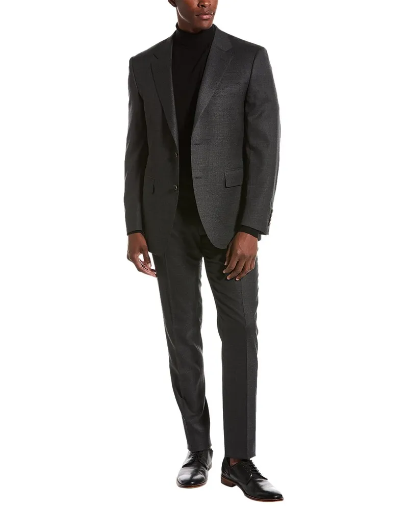 Canali 2pc Wool-Blend Suit Grey
