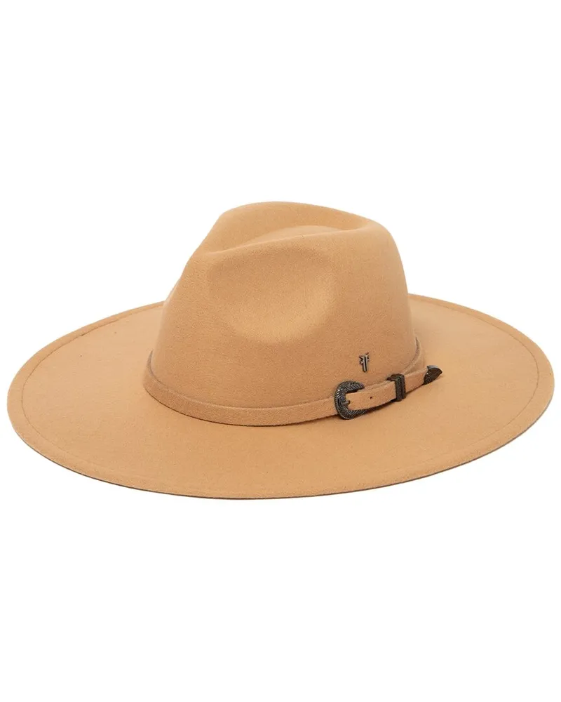 Frye Pinch Crown Fedora Brown
