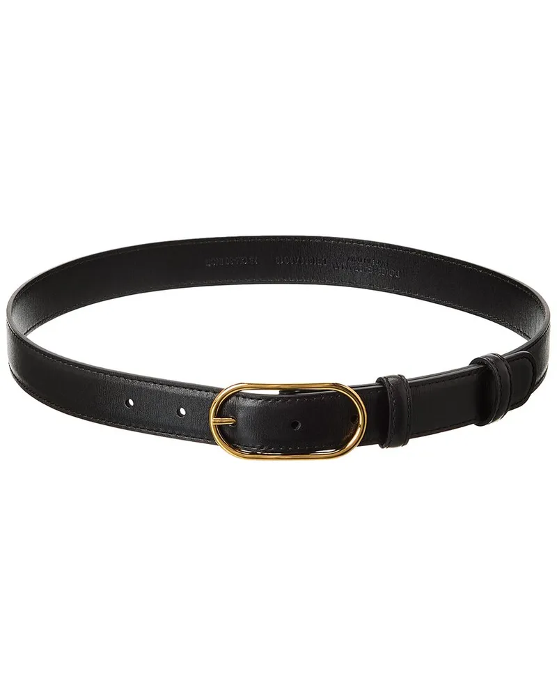 Dolce & Gabbana Buckle Strap Leather Belt Black
