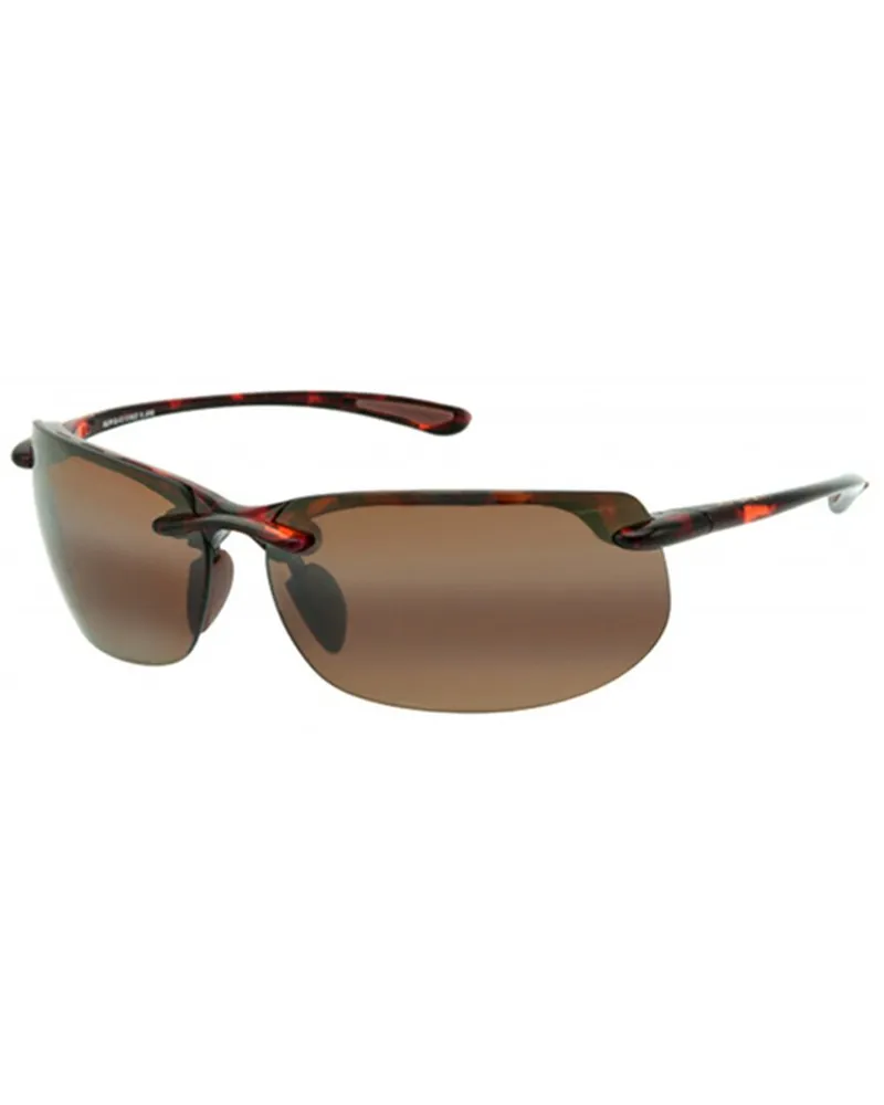 Maui Jim Unisex H412 70mm Polarized Sunglasses Brown
