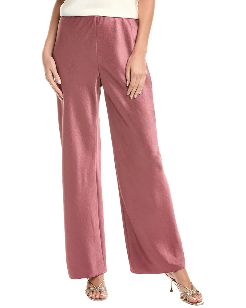 Vince High-Waist Fluid Satin Bias Pant Pink