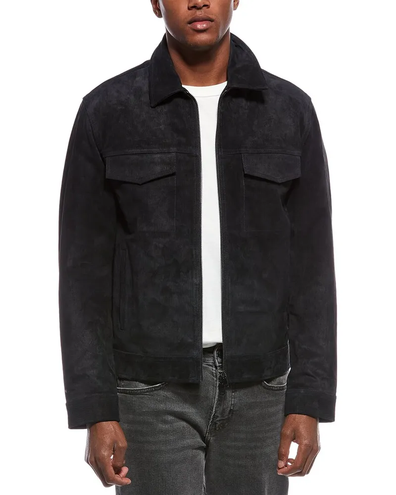 Theory Damien Suede Jacket Black