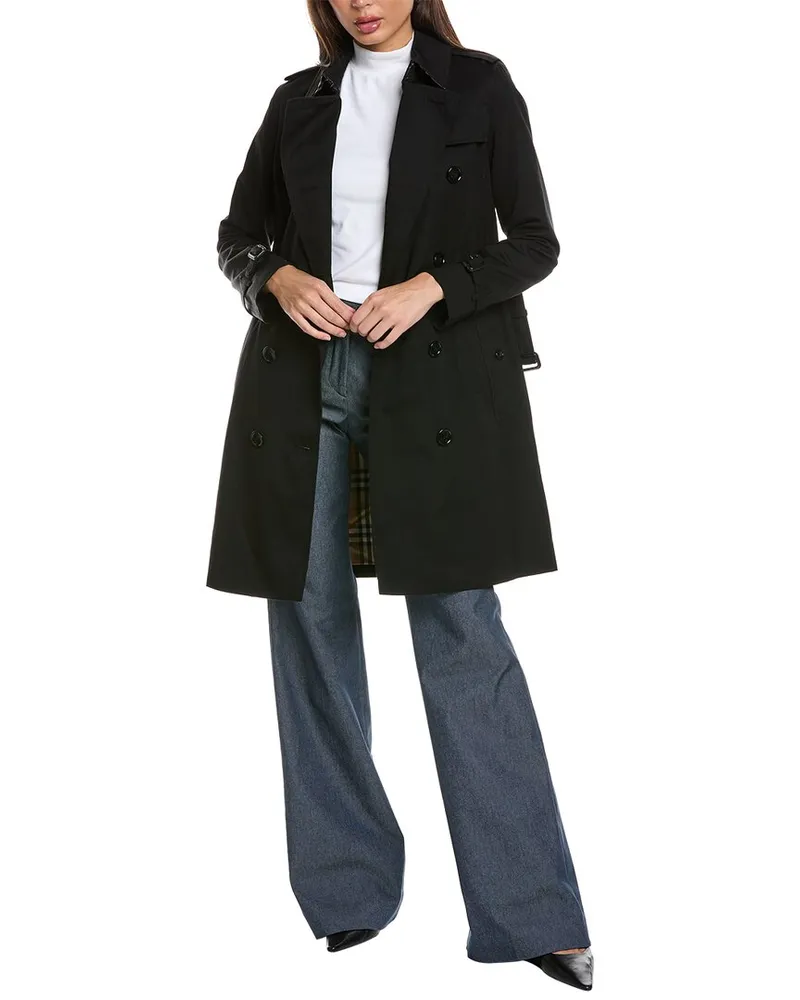Burberry Kensington Trench Coat Black