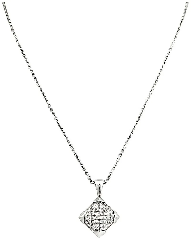 Bulgari 18K 1.00 ct. tw. Diamond Pyramid Pendant Necklace (Authentic Pre-Loved Nocolor