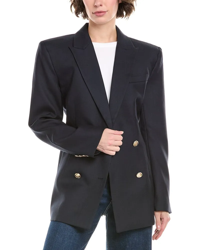 Ronny Kobo Kylar Wool-Blend Jacket Blue