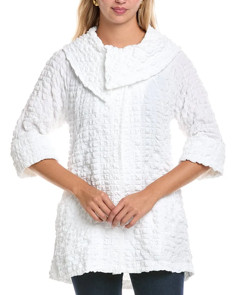 Joseph Ribkoff Puckered Jacket White