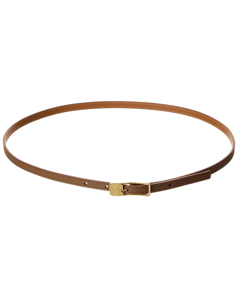 Loewe Amazona Padlock Leather Belt Brown
