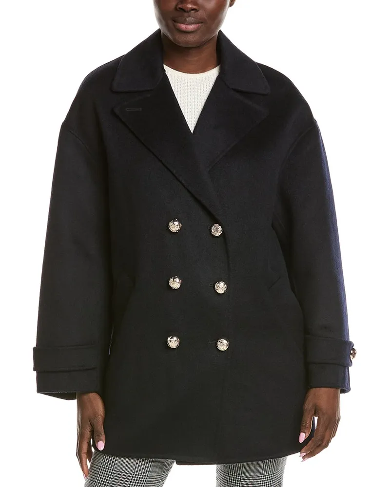 Sandro Wool Coat Black
