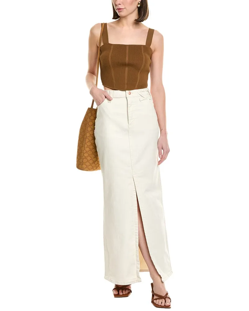 STAUD x Wrangler The Maxi Skirt White