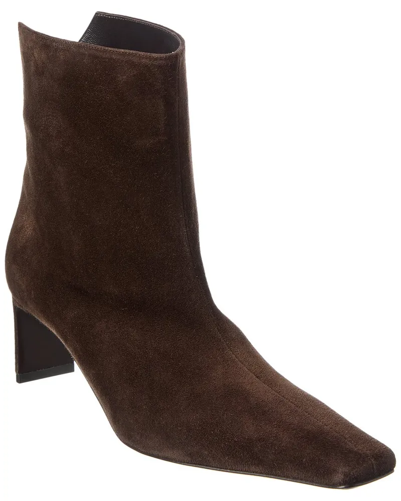 KHAITE Ona Suede Bootie Brown