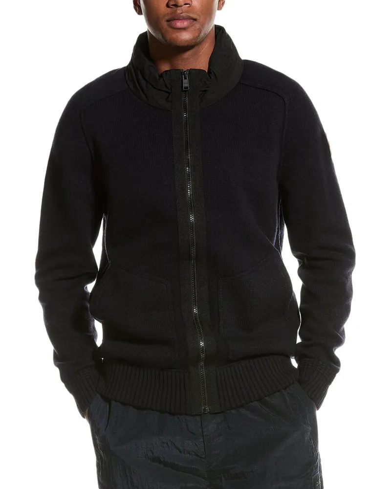 HUGO BOSS Kabredo Wool-Blend Funnel Neck Sweater Black