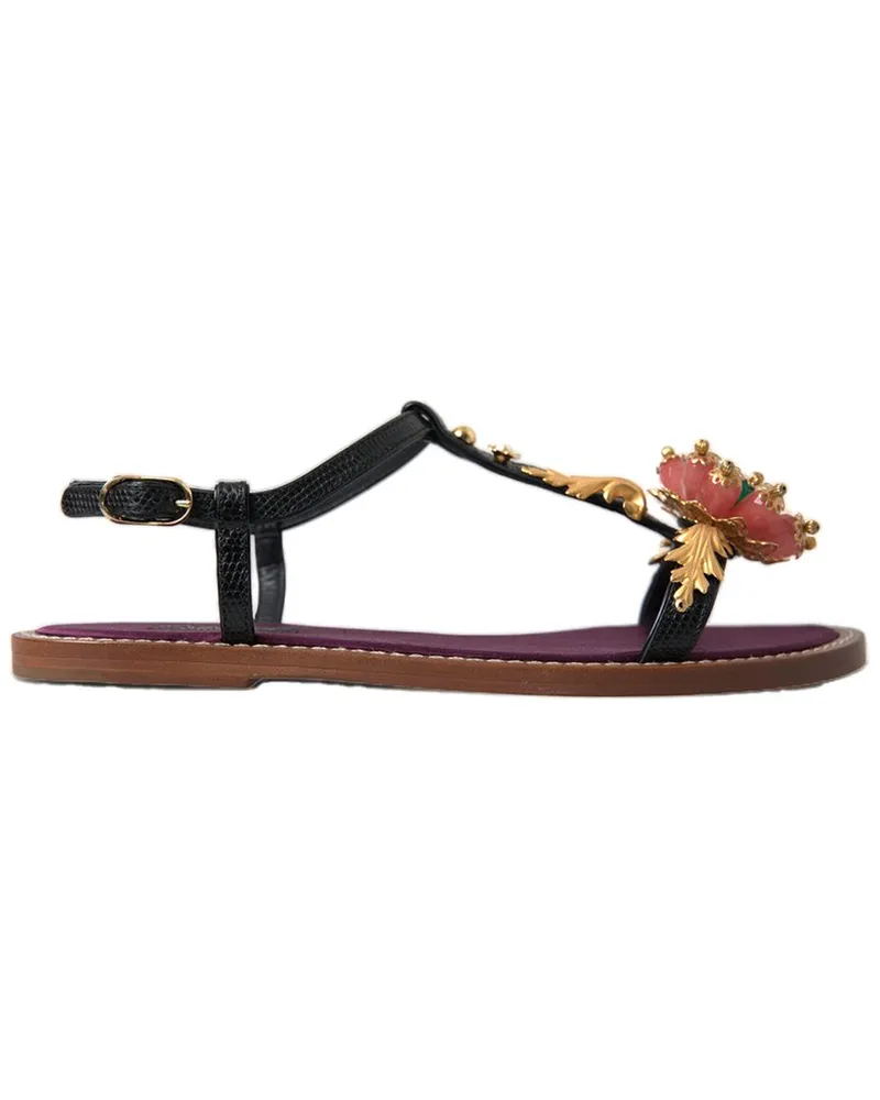 Dolce & Gabbana Leather Sandal Black