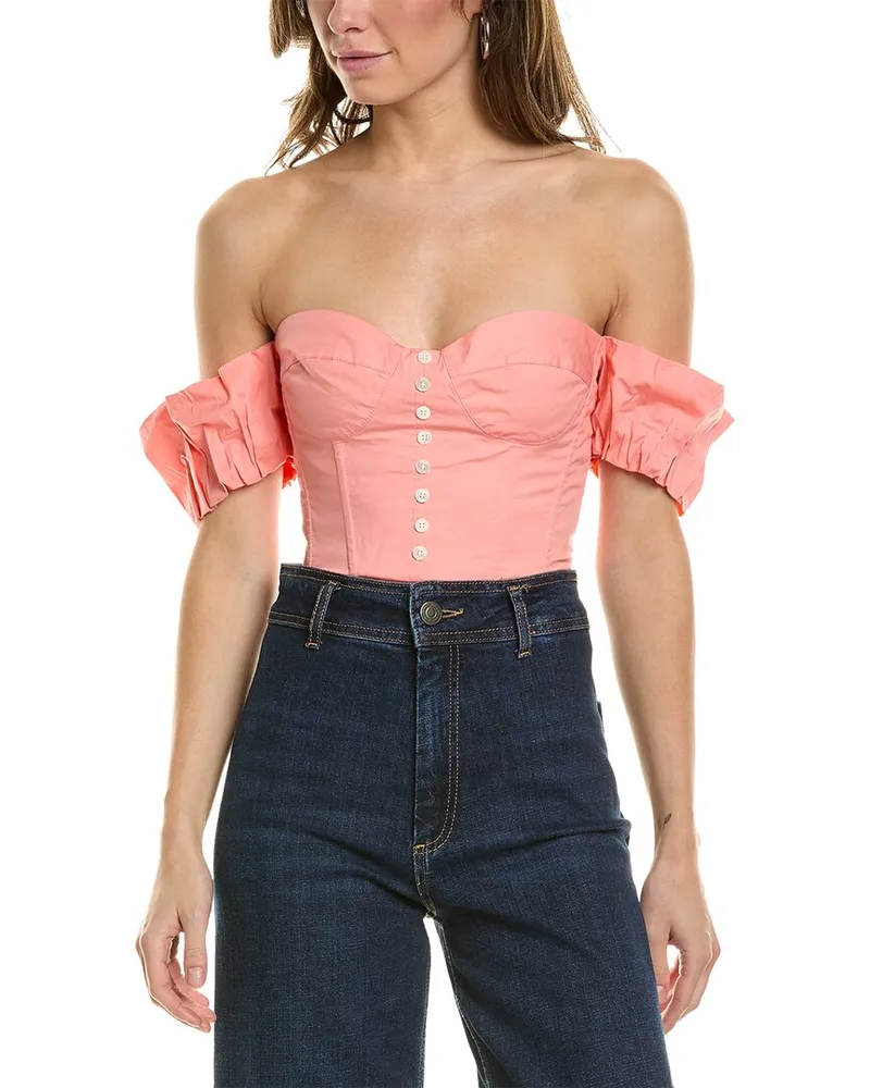 STAUD Bouvier Top Pink