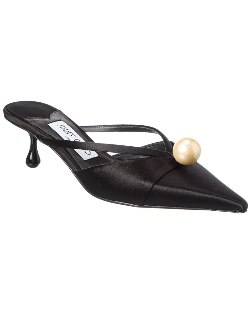 Jimmy Choo Sana 50 Satin Mule Black