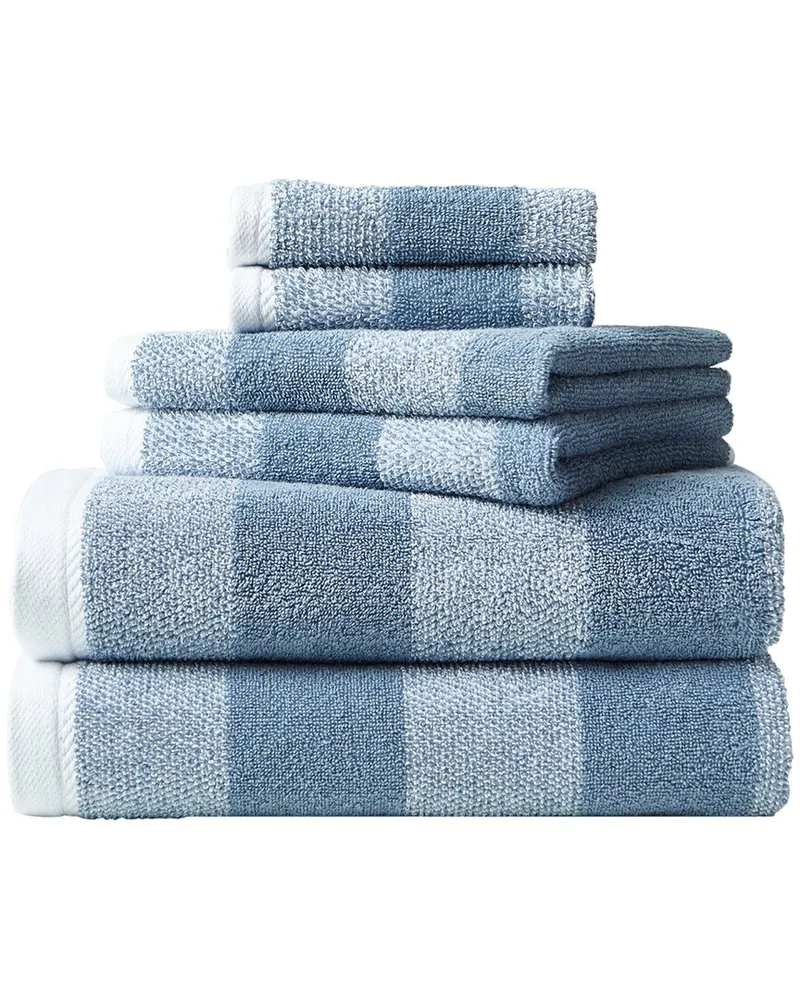 Nautica Oak Lake Cotton 6-Piece Towel Set Blue