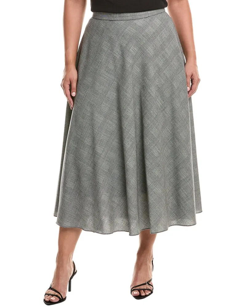 Marina Rinaldi Plus Pelota Wool-Blend Skirt Nocolor
