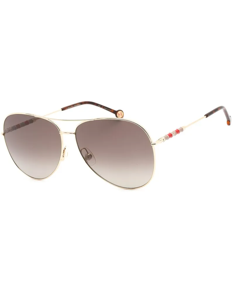 Carolina Herrera New York Women's CH 0034/S J5G 64mm Sunglasses Gold