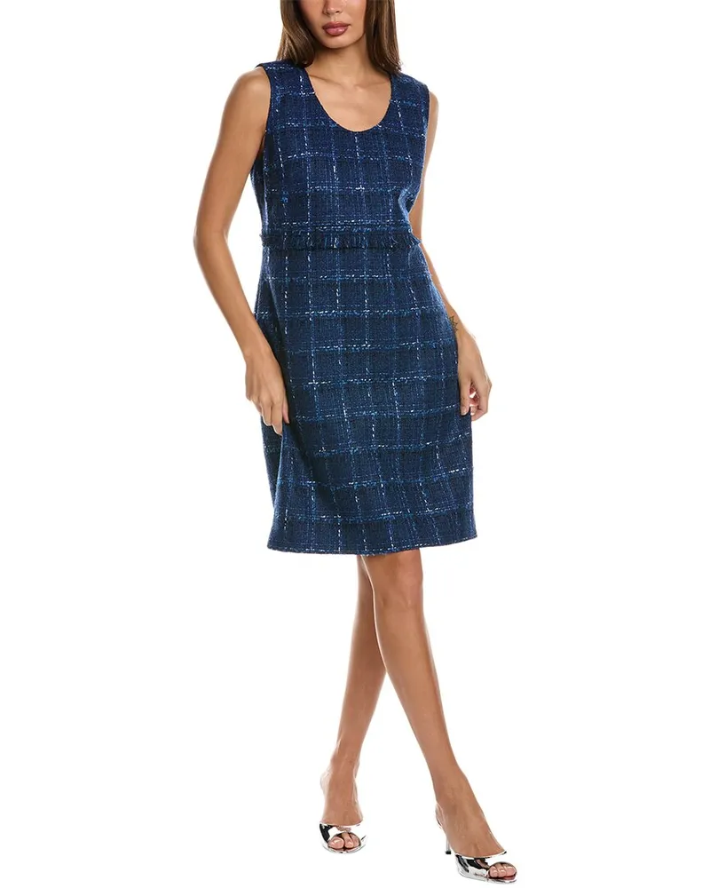 ST. JOHN Fringe Dress Navy