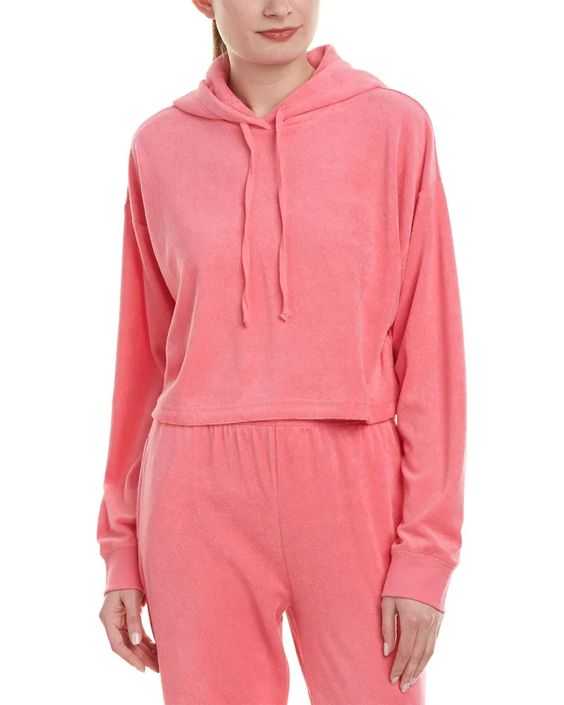 Juicy Couture Micro-Terry Hooded Pullover Pink