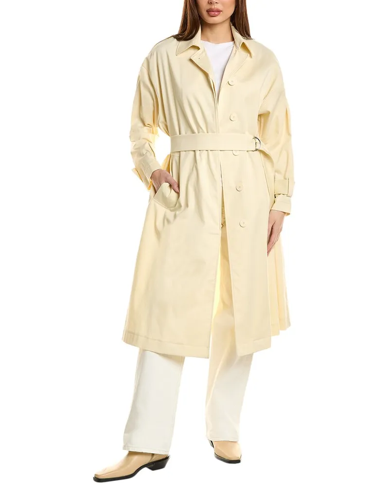 Maje Trench Coat Yellow