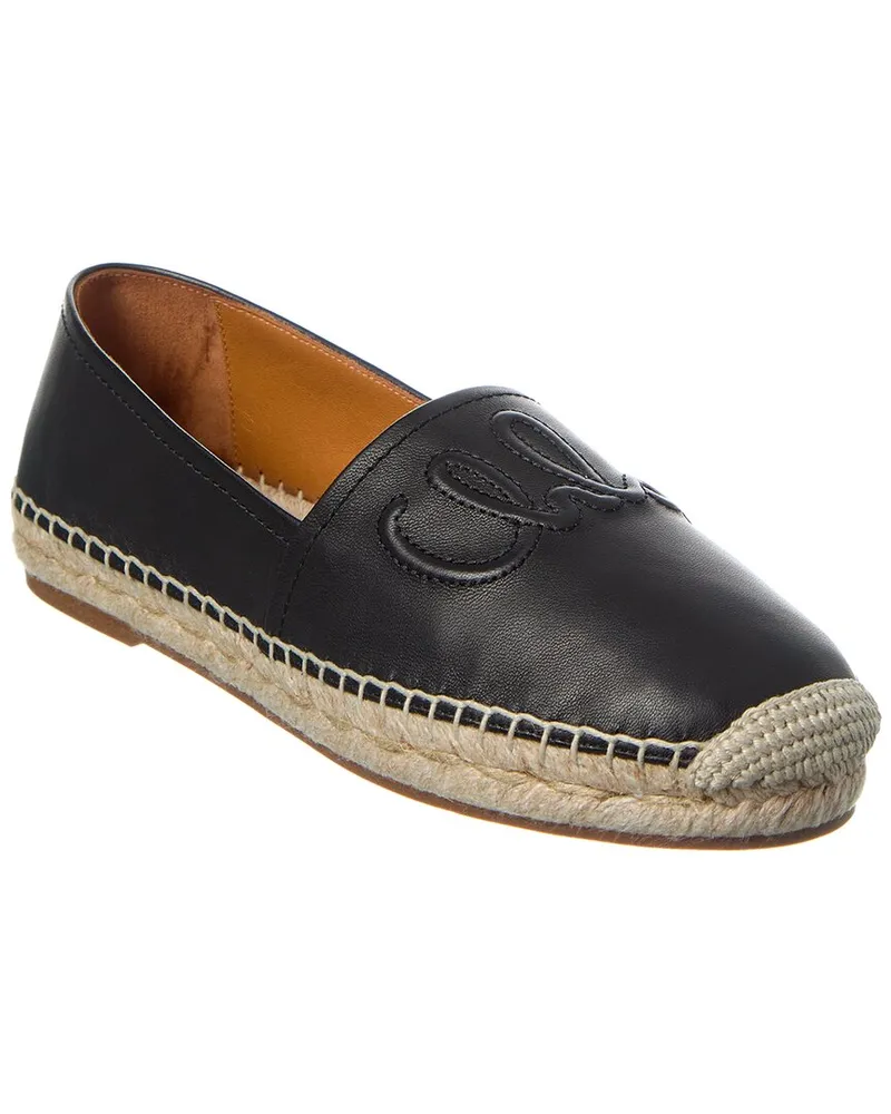 Chloé Isla Leather Espadrille Black
