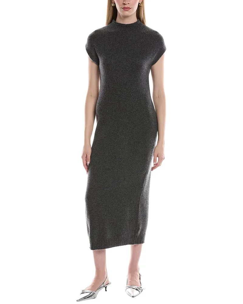 philosophy Funnel Neck Cashmere Midi Sweaterdress Grey