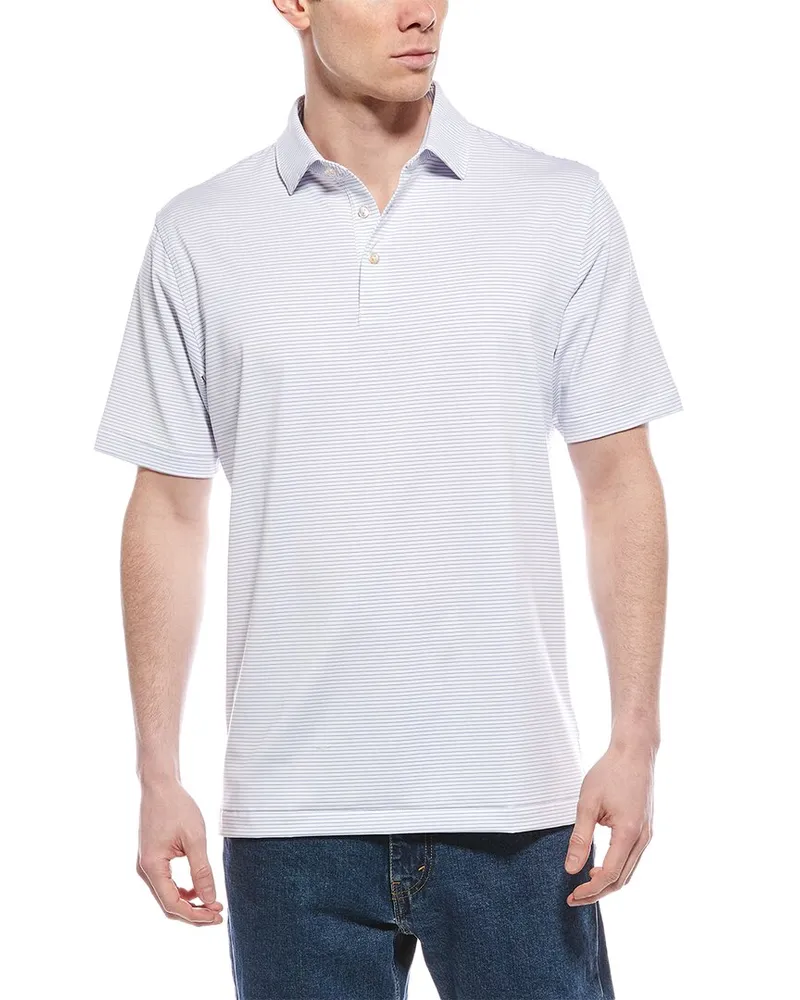 Peter Millar Highlands Performance Jersey Polo Shirt Blue