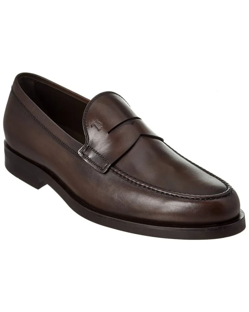 TOD'S TODs Leather Loafer Brown