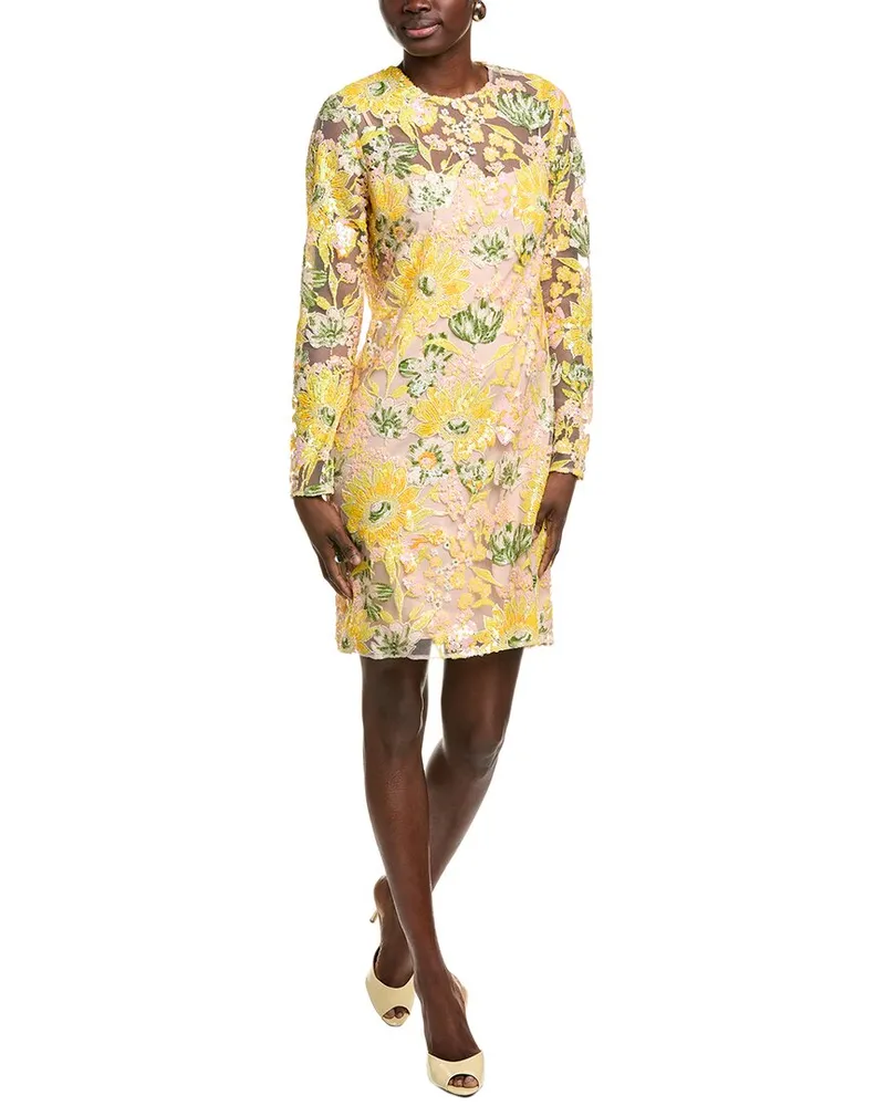 Lela Rose Mini Dress Yellow