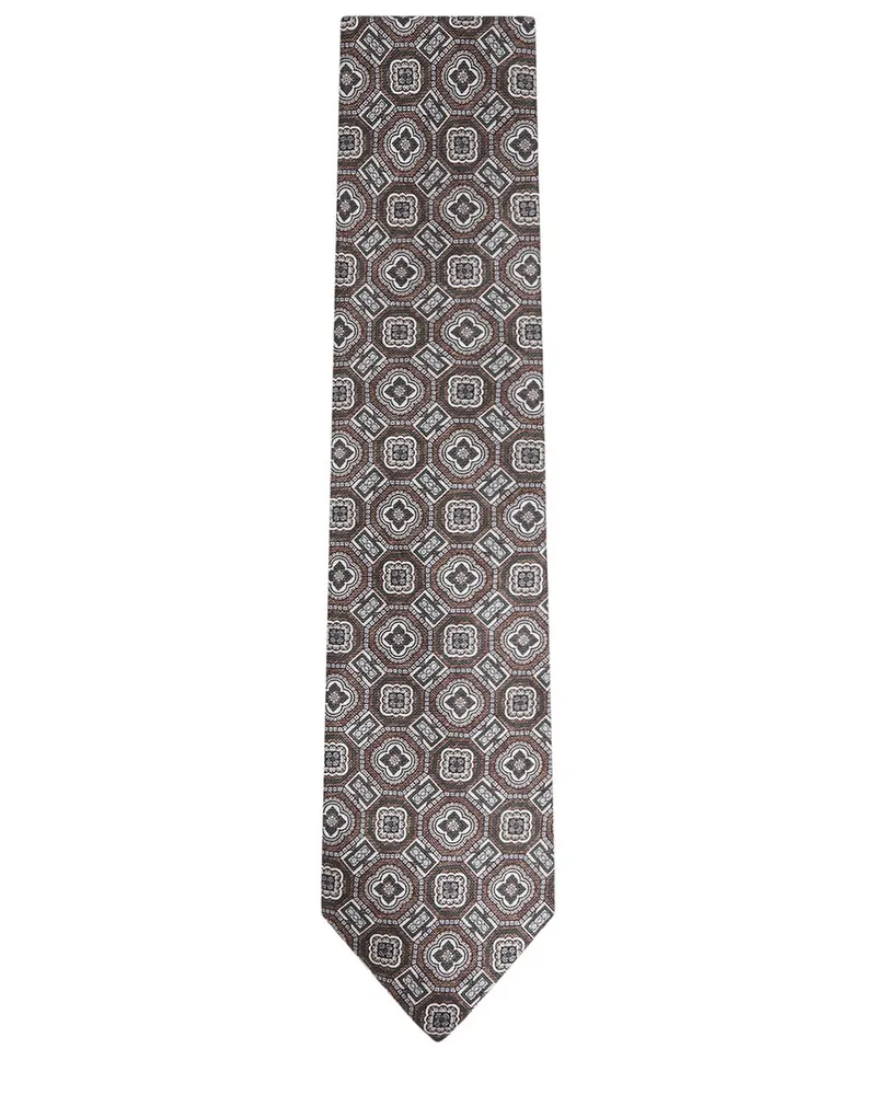 Reiss Medallion Silk Tie Nocolor