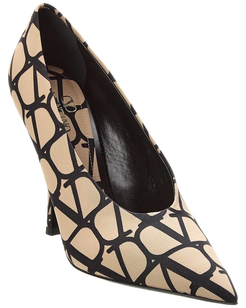 Valentino Garavani VLogo 110 Canvas Pump Beige