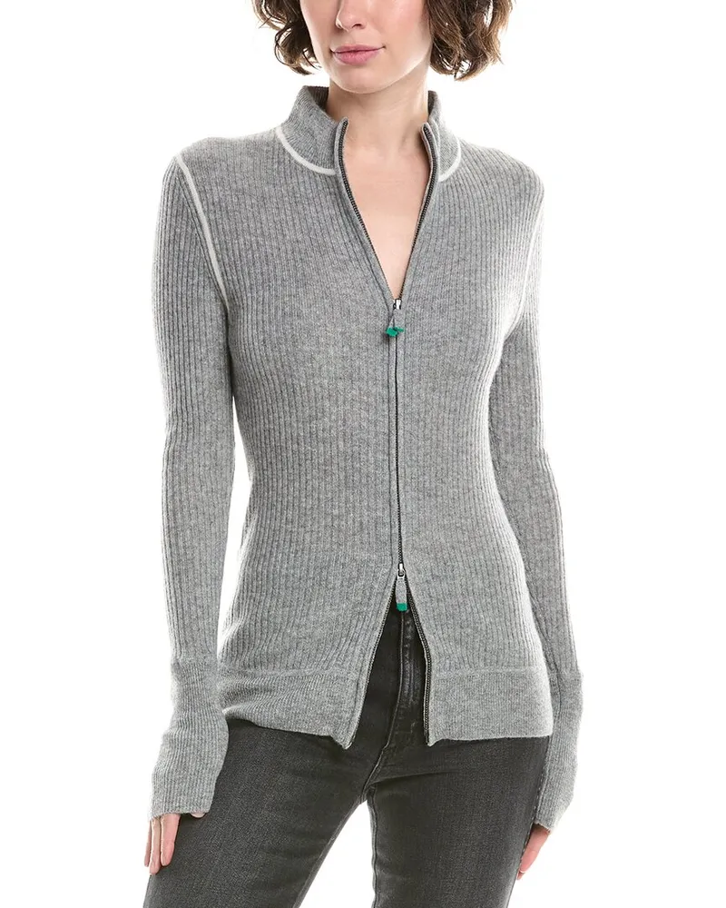No Name NONAME Zip Cashmere Cardigan Grey