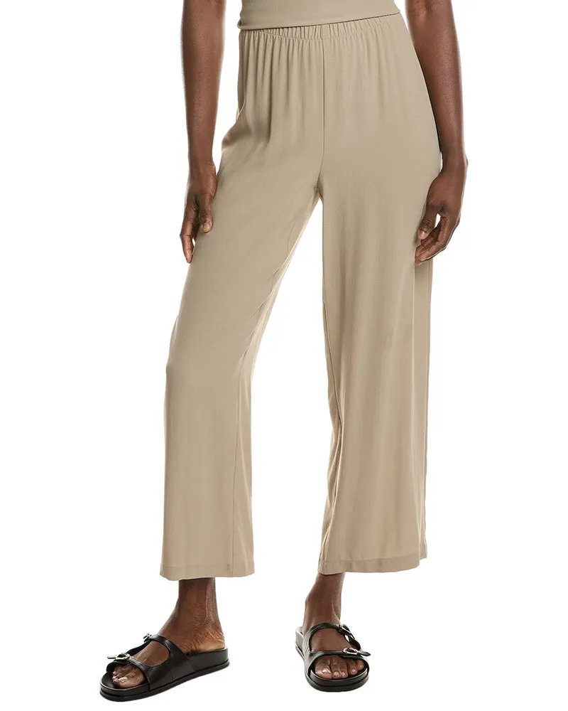 Eileen Fisher Silk Straight Ankle Pant Nocolor