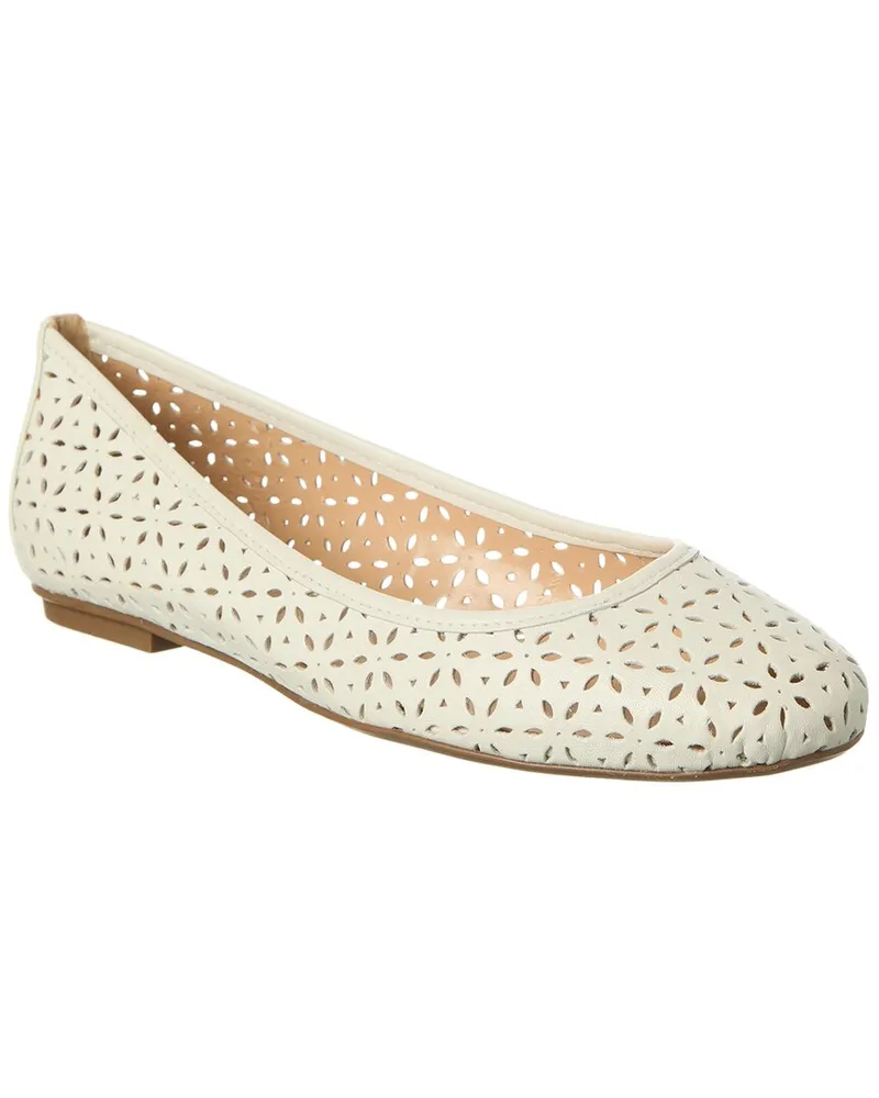 French Soule Leyla Laser Cut Leather Flat White