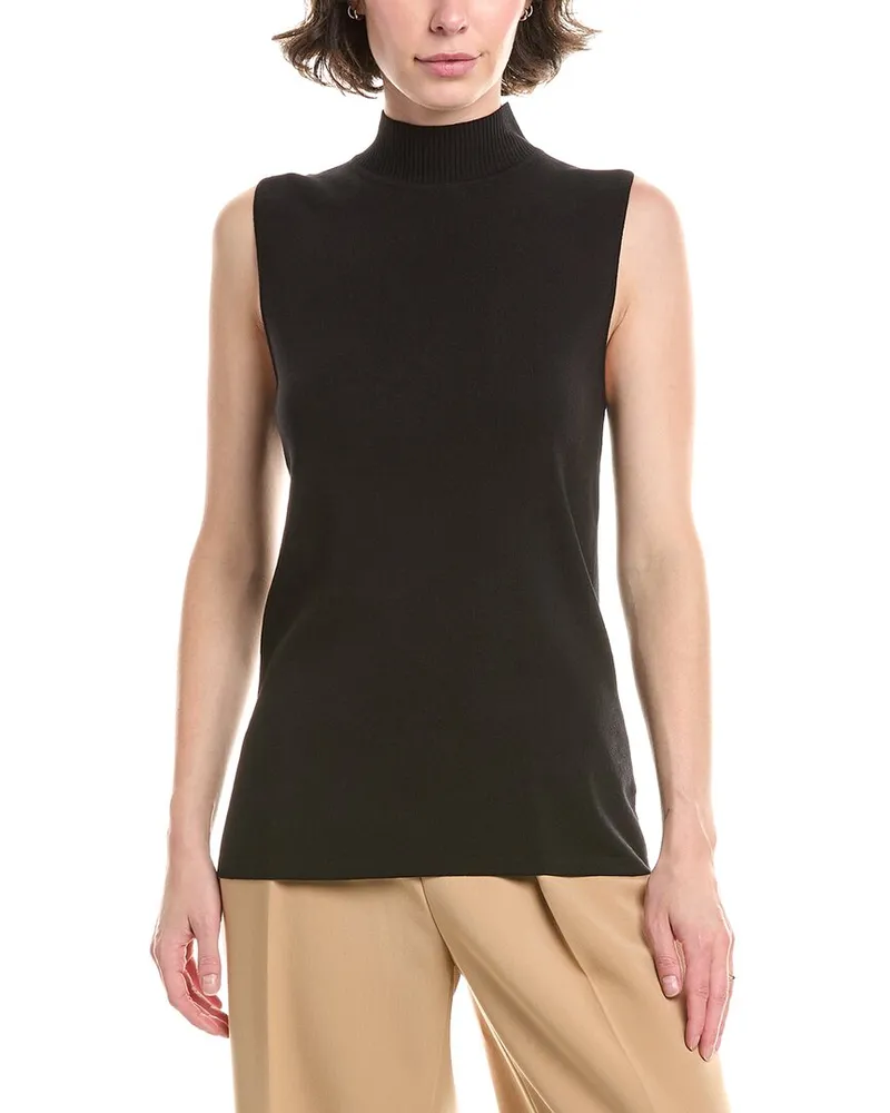 Anne Klein Mock Neck Sweater Black