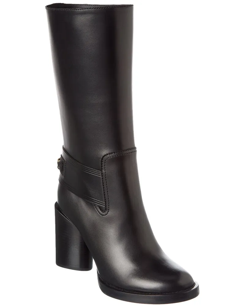 Ferragamo Alan 85 Leather Boot Black