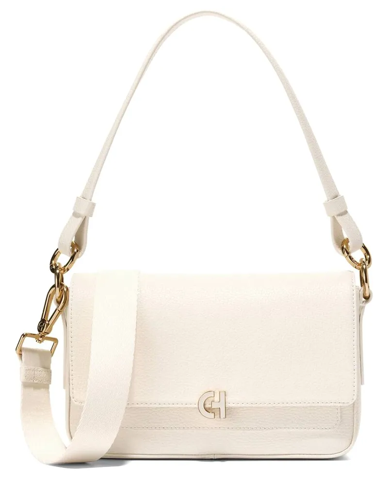 COLE HAAN Mini Leather Shoulder Bag White