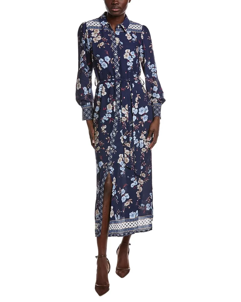 Vince Camuto Maxi Shirtdress Blue