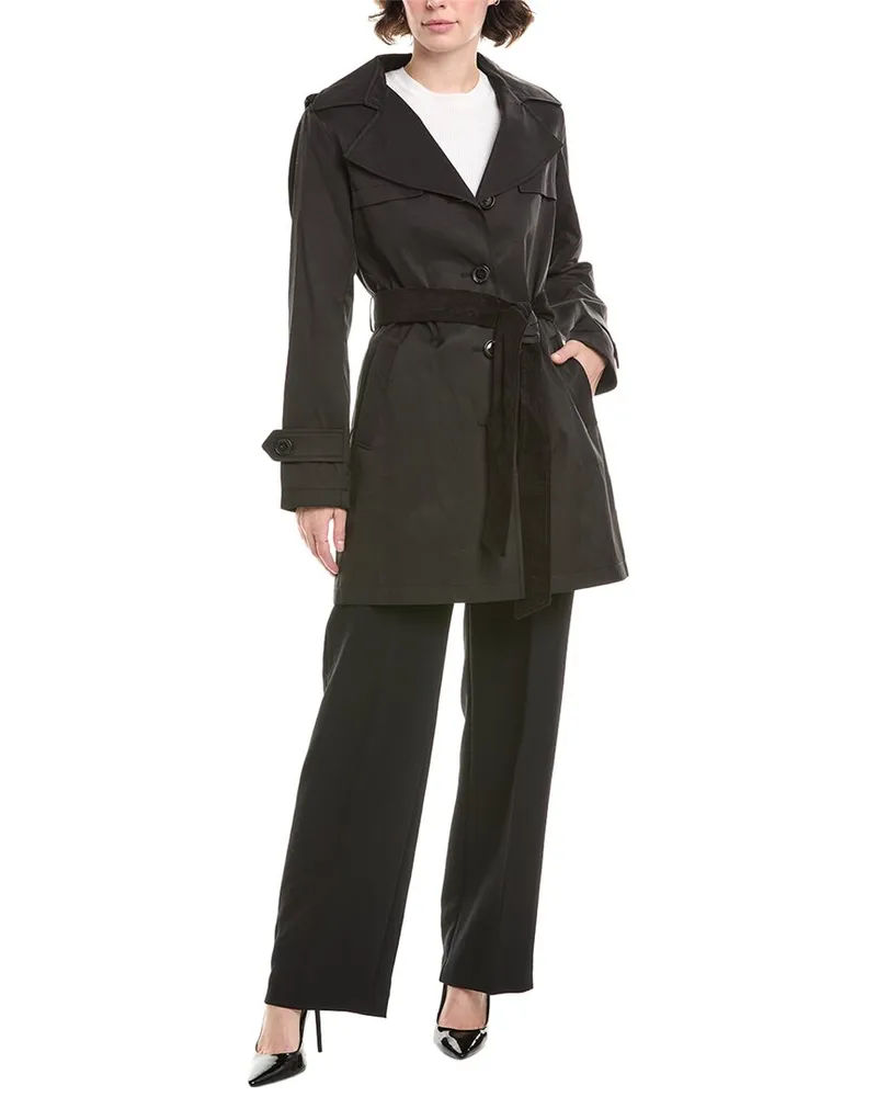 Sam Edelman Rain Trench Coat Black