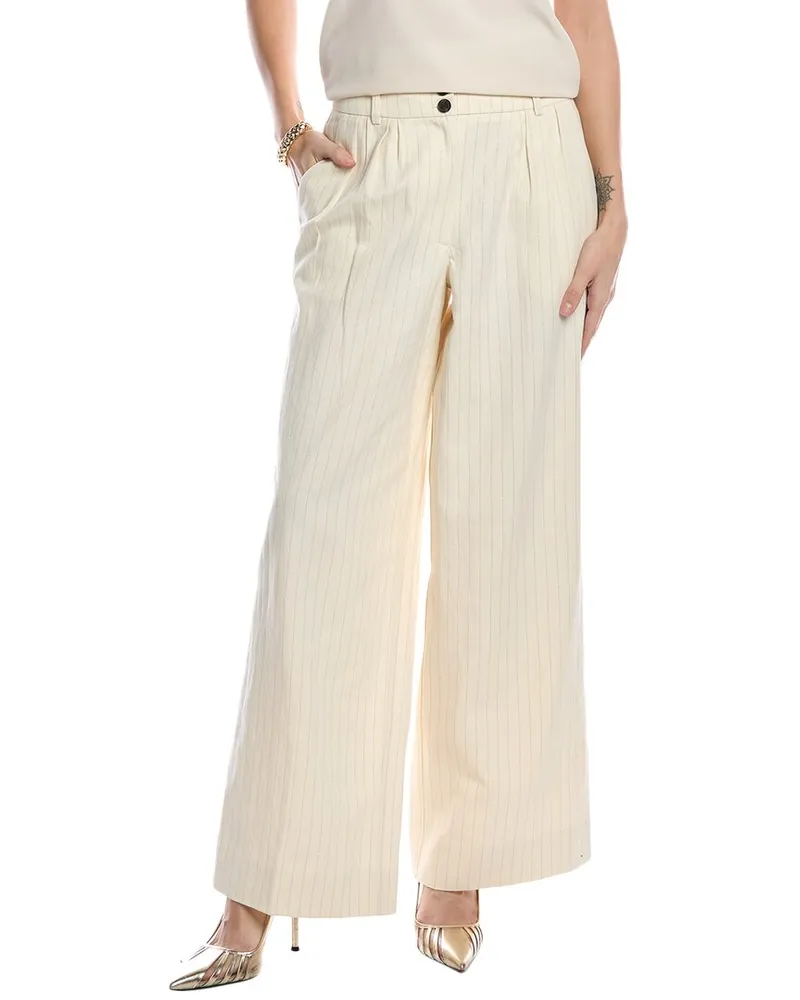 AllSaints Payton Linen-Blend Trouser White