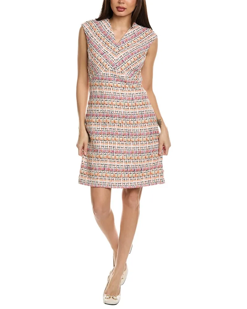 ST. JOHN Tweed Sheath Dress Orange