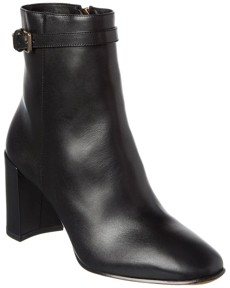 Alexandre Birman Candance 90 Leather Bootie Black